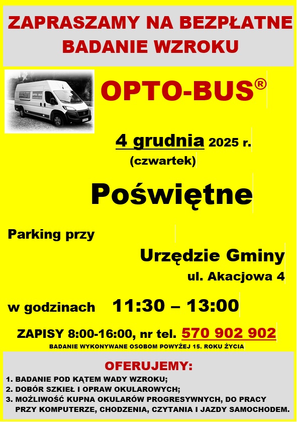 plakat informacjyjny badanie wzroku